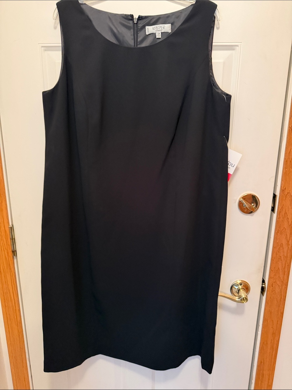Kasper Women's Black Sleeveless Knee Length Dress.  Size:  18W.  NWT